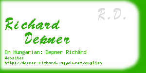 richard depner business card